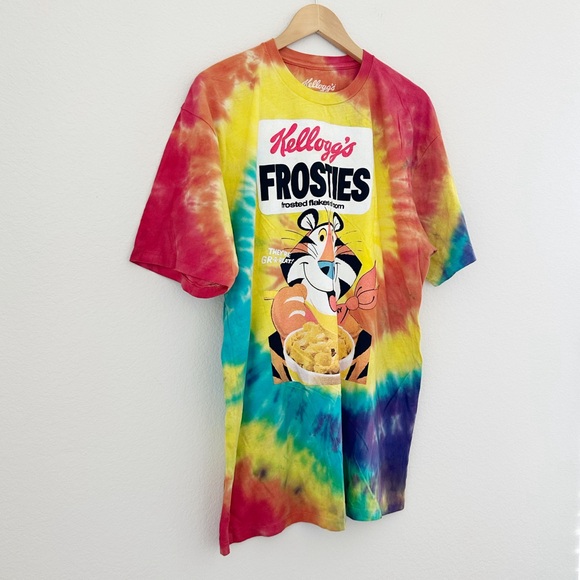 NEW Kellogg’s Frosted Flakes Tie Dye Graphic Tee - Picture 2 of 6
